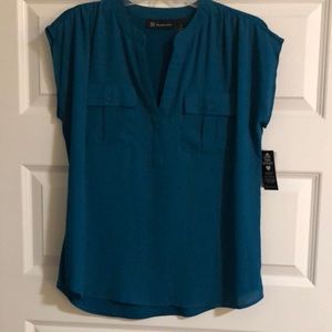 INC Dark Teal Sleeveless Top